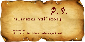 Pilinszki Vászoly névjegykártya